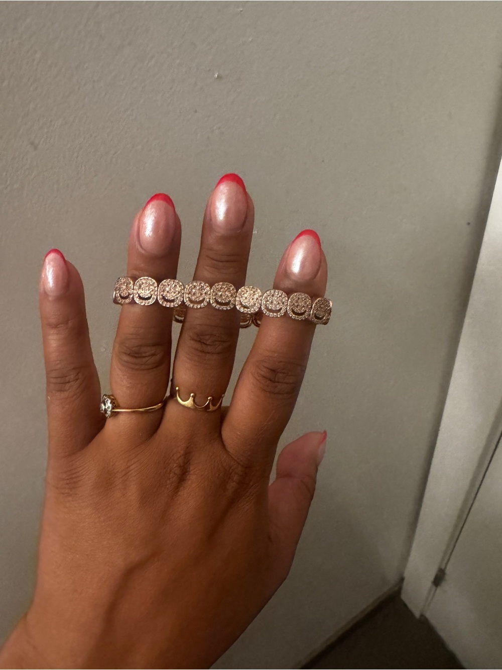 Rose Gold Pavé Circle Link Bracelet - Women Jewelry